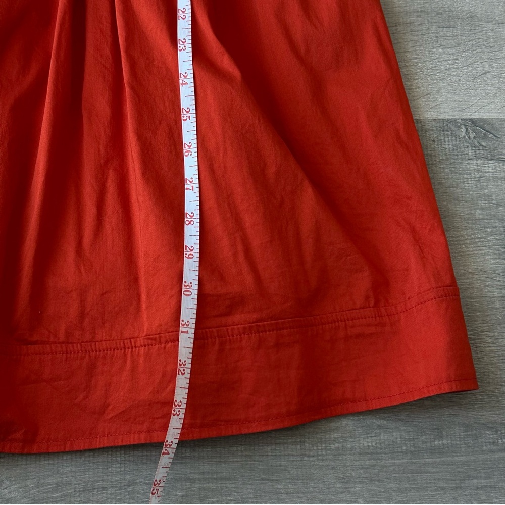 Vintage Le Château Rust Orange Fit & Flare Midi Dress XS Made in Canada - Picture 6 of 10